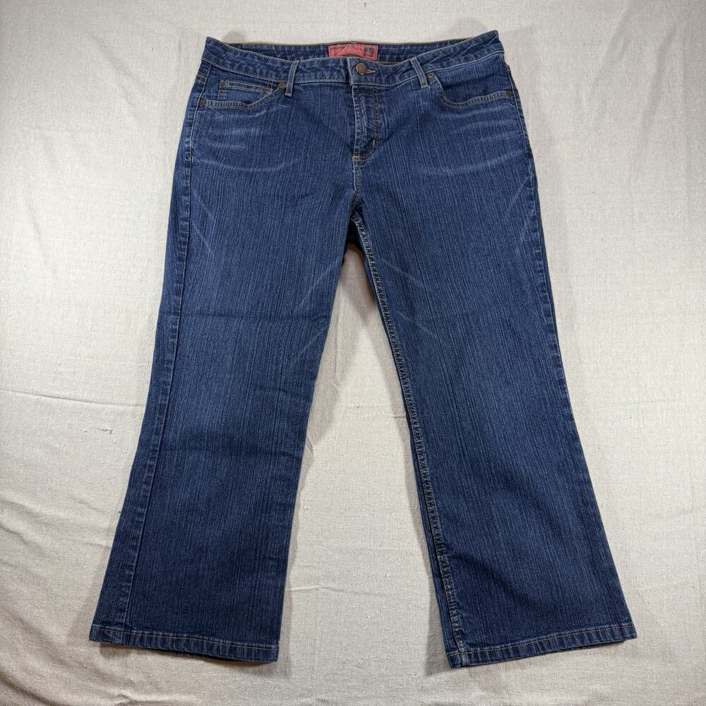 Mossimo Y2K Womens Low Rise Cropped Jeans Juniors 15 Medium Stone